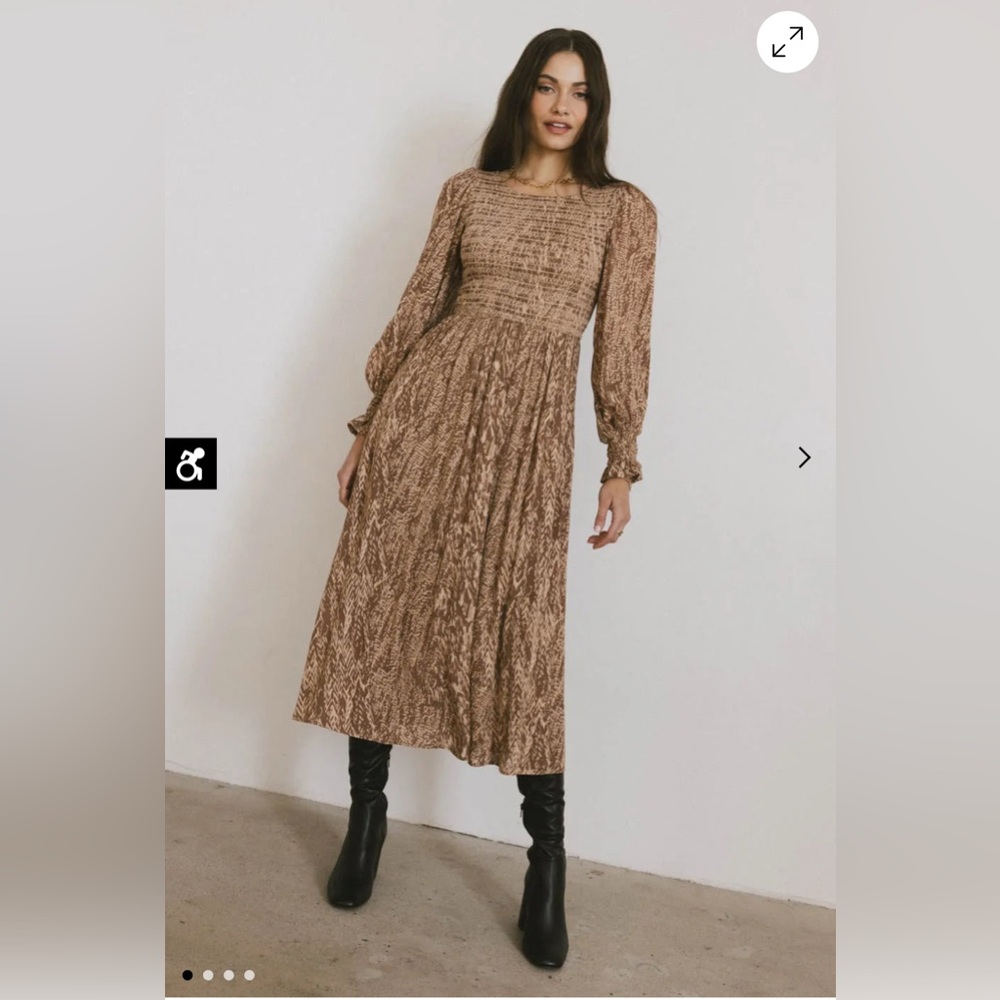 Bohme Justice abstract maxi dress in brown